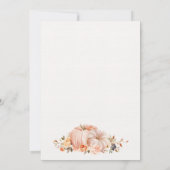 Invitation Boho Floral Notre Petit Citrouille 1ère fête d'ann (Dos)