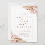 Invitation Boho Floral Pampas Grass 21e anniversaire<br><div class="desc">Moderne Boho Floral Pampas Grass 21st Birthday Invitation Rustique mais avec une touche moderne, bohème floral invitation 21ème anniversaire avec deux arrangements floraux aquarelle avec l'herbe pampas. Cette invitation à la floraison bohème de 21ème anniversaire est idéale pour quelqu'un qui cherche une invitation simple et minimaliste à la floraison bohème....</div>