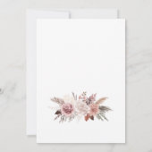 Invitation Boho Floral Pampas Grass Bébé Brunch Douche (Dos)