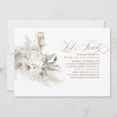 Invitation Boho Floral Pampas Grass Green Party (Devant)