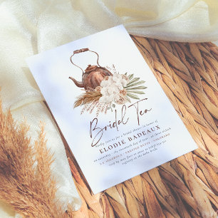 Invitation Boho Floral Pampas Grass Moderne Fête des mariées 