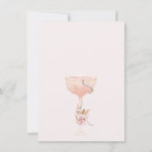 Invitation Boho Floral Pearls Prosecco Fête des mariées (Dos)