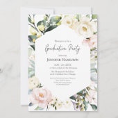 Invitation Boho Floral Photo Pharmacy School Graduation Party (Dos)