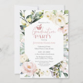 Invitation Boho Floral Photo Pharmacy School Graduation Party (Devant)
