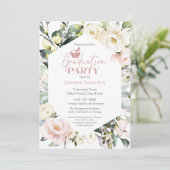 Invitation Boho Floral Photo Pharmacy School Graduation Party (Debout devant)