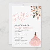 Invitation Boho Floral Quinceañera (Devant)