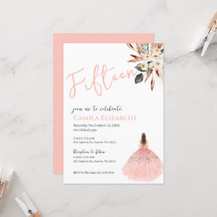 Invitation Boho Floral Quinceañera