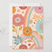 Invitation Boho Floral Rainbow Baby in Bloom Baby Shower    (Dos)