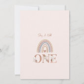 Invitation Boho Floral Rainbow Wild Un 1er anniversaire (Dos)