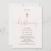 Invitation Boho Floral Rose Calligraphie (Dos)