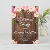 Invitation Boho Floral Rustic Retraite Party (Debout devant)