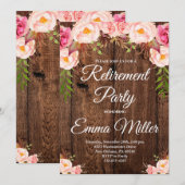 Invitation Boho Floral Rustic Retraite Party (Devant / Derrière)