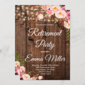 Invitation Boho Floral Rustic Retraite Party (Devant / Derrière)