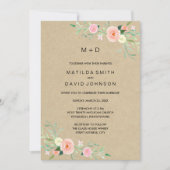 Invitation Boho Floral Rustique (Devant)