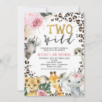 Boho Floral Safari Deux Wild 2ème anniversaire