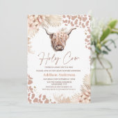 Invitation Boho Floral Saint-Vache Highland Baby shower de la (Debout devant)