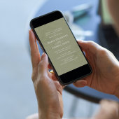 Invitation Boho Floral Simple Aquarelle Vert Palm Feuilles