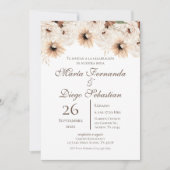 Invitation Boho Floral Spanish Wedding (Devant)