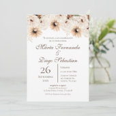 Invitation Boho Floral Spanish Wedding (Debout devant)