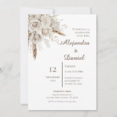 Invitation Boho Floral Spanish Wedding (Devant)