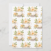 Invitation Boho Floral Spring | Fête des mariées de thé du ja (Dos)