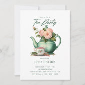 Invitation Boho Floral Spring | Teacup Tea Party (Devant)