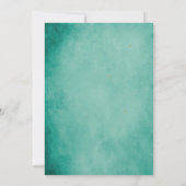 Invitation Boho Floral Vache crâne sur Mariage Turquoise (Dos)