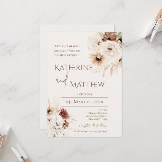 Invitation Boho floral wedding