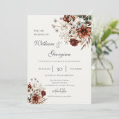 Invitation Boho floral wedding (Debout devant)