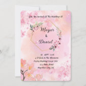 Invitation Boho Floral Wedding Inviter Cette Saison (Devant)