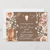 Invitation Boho Floral Western Fête des mariées (Devant)