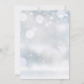 Invitation Boho Floral Winter Snowflakes Mariage (Dos)