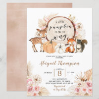 Boho Floral Woodland Baby shower Citrouille