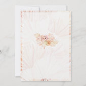 Invitation Boho Florals Baby shower neutre Orchidée bohémienn (Dos)