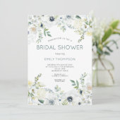 Invitation Boho Florals Eucalyptus Fête des mariées Feuille (Debout devant)