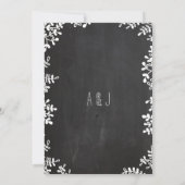 Invitation Boho Flower Wreath Russe Chalkboard Mariage (Dos)