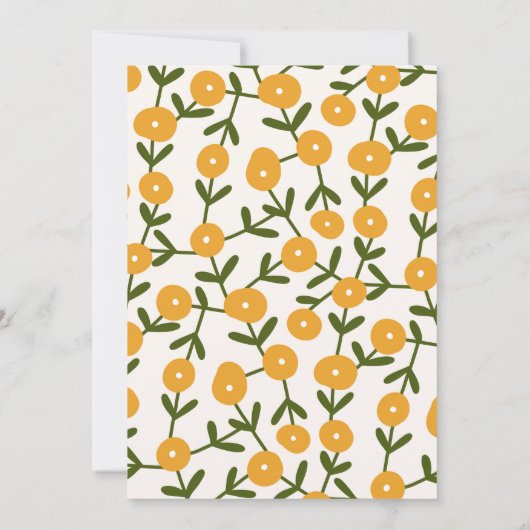 Invitation Boho Flowers Aime Dans La Fête des mariées En Fleu (Dos)