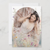 Invitation Boho Flowers & Arch Photo Sweet 16 Anniversaire (Dos)