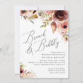 Invitation Boho Flowers Brunch & Bubbly Fête des mariées terr (Devant)