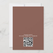 Invitation Boho Flowers Elegant Modern Budget QR Code Wedding (Dos)