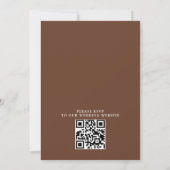 Invitation Boho Flowers Elegant Modern Budget QR Code Wedding (Dos)