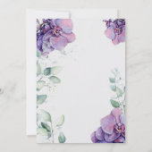 Invitation Boho Flowers Jardin Mariage orchidée (Dos)