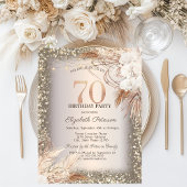 Invitation Boho Flowers, Lumières Parties scintillant Cadre 7