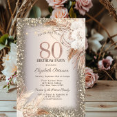 Invitation Boho Flowers, Lumières Parties scintillant Cadre 8