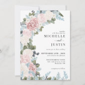 Invitation Boho Flowers Mariage d'hiver (Devant)