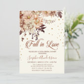 Invitation Boho Flowers tombent dans la Fête des mariées d'am (Debout devant)