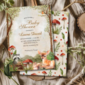 Invitation Boho forêt Bois Baby shower rustique