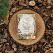 Invitation Boho forêt Bois Baby shower rustique
