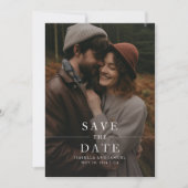 Invitation Boho Forêt Moderne Photo Mariage Enregistrer La Da (Devant)