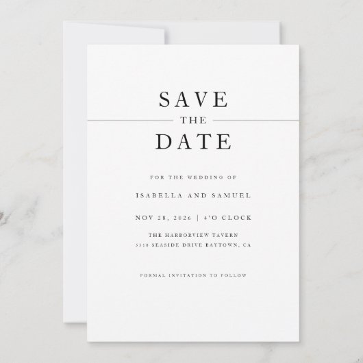 Invitation Boho Forêt Moderne Photo Mariage Enregistrer La Da (Dos)